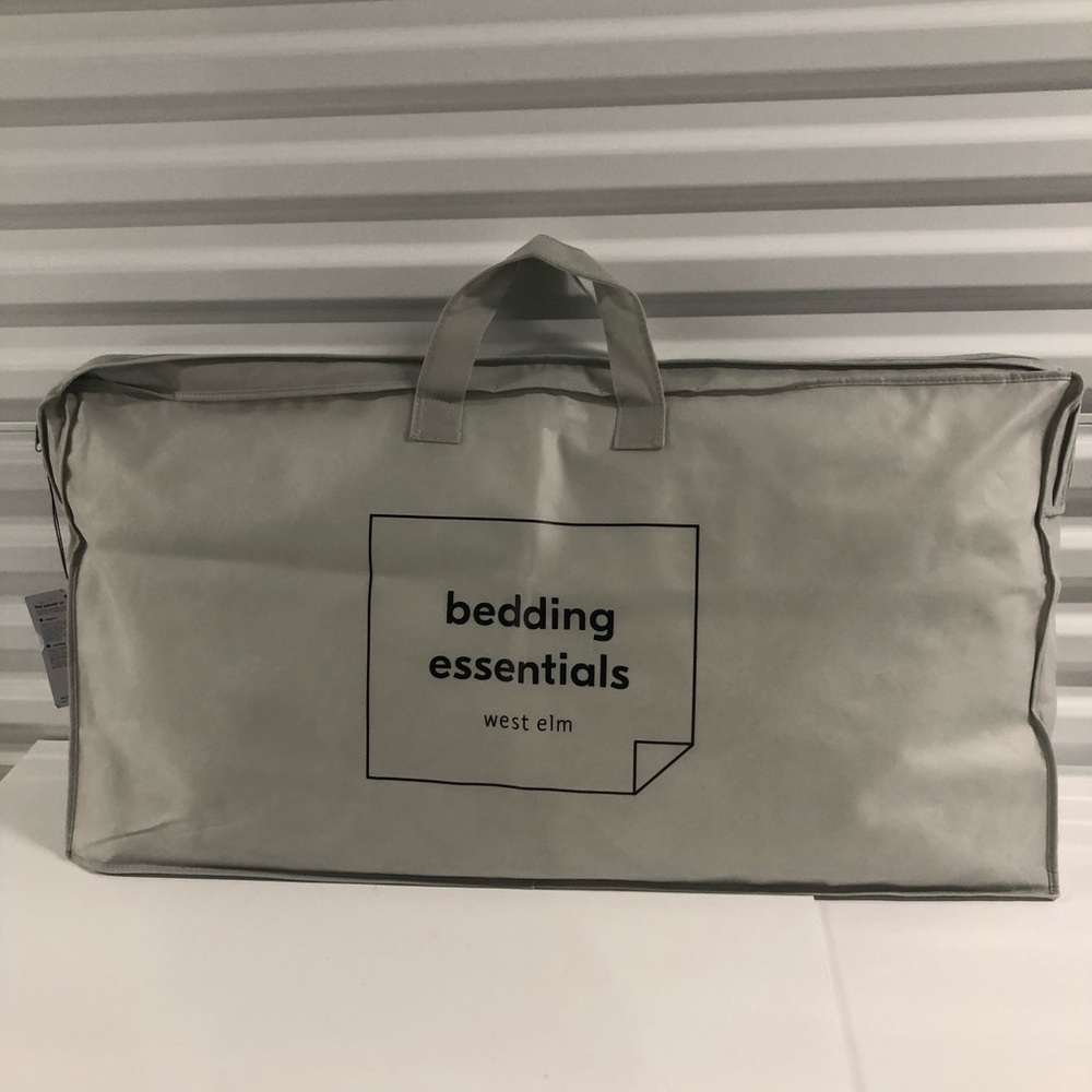 West Elm HydroCool cooling down alternative pillow insert with bag.